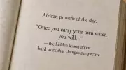 African Proverb: Carry Your Own Water to Learn Its True Value