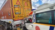 Ambulance Carrying Dead Body Crashes into Truck in Kaushambi, 4 Injured