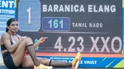 Baranica Elangovan breaks own pole vault national record with 4.23m in Bhubaneswar