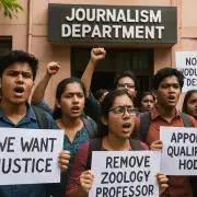 Bareilly: Journalism students protest appointment of zoology professor as in-charge
