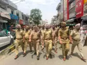Batala Police Conducts Flag March Ahead of Civic Body Elections