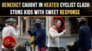Benedict Cumberbatch Snaps at Cyclist, Then Wins Over School Kids