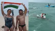 Bengaluru Couple Makes History with Ram Setu Swim from Sri Lanka to India
