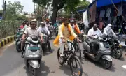 BJP Leaders in Prayagraj Use Bicycles, Motorcycles to Promote Green Commute
