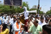 BJP Workers Burn Rahul Gandhi Effigy in Jaipur Over Remarks Against Modi, Amit Shah