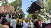 Bulldozer Action Begins Outside Lucknow DM Office to Demolish 240 Lawyer Chambers