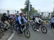 Commonwealth Games Day Celebration Through Fit India Sundays on Cycle in Ahmedabad on May 24