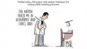 DH Cartoon: The Nation Failed Me in Geography and Civics, Dad