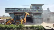 Drug Smugglers' Houses Demolished in Gurdaspur Village