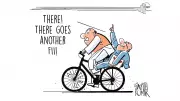 Editorial Cartoon: Another One Bites the Dust in Political Turmoil