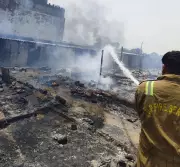 Fire Destroys 25 Shanties Near Dankaur Railway Station in Noida