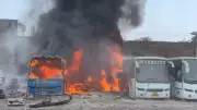 Five Buses Gutted in Major Fire at Indore Parking Yard, Explosions Heard