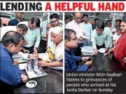 Gadkari's Janata Darbar Sees Massive Turnout from Vidarbha, Neighbouring States