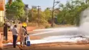 Gas Pipeline Leak Causes Fire in Karnataka's Bidar, Locals Alert Fire Dept