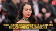 Georgina Rodriguez Stuns in Smoky Mauve Lace at Cannes 2025 with Massive Emerald Necklace