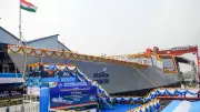 GRSE launches first next-gen offshore patrol vessel Sanghamitra for Indian Navy