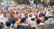 Heavy Security in Kalyan as Sena Factions Hold Parallel Protests Over Temple Entry Restrictions