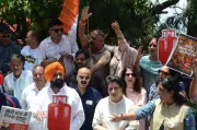 Himachal Congress Protests Fuel Price Hike in Shimla