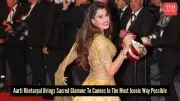 Indian Influencer Aarti Khetarpal Wears Krishna-Themed Lehenga at Cannes 2026