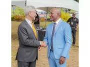 Jaishankar Meets Brian Lara in Trinidad and Tobago Tour