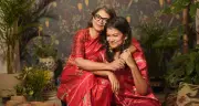 Kakali Biswas and Daughter Medha Nandi Twin in Red for Mother's Day Shoot