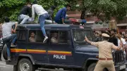 Kerala Youths Attack Police Jeep, Injure Circle Inspector