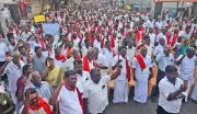 Left parties protest Karnataka's Mekedatu dam plan in Thanjavur