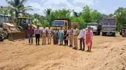Lokayukta Raids 25 Illegal Sand Mining Sites in Shivamogga, Seizes 17,000 Tonnes