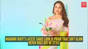 Madhuri Dixit Stuns in Yellow Saree at Her Film Trailer Launch