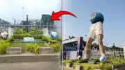 Mamata Banerjee-Designed Football Sculpture Removed From Salt Lake Stadium