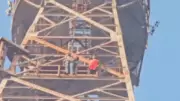 Man Climbs Tower with Family in MP, Rescued After 6 Hours