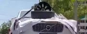 Man Protests Poor Quality by Towing Car with Broken Alloy Wheel in Ahmedabad