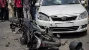 Motorcyclist Killed, Boy Critical in Lucknow Crash Involving SI's Wife