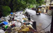 NH 66 Service Road at Madavana Becomes Dumping Ground for Food Waste
