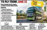 Noida E-Bus Service to Launch on June 15 with Airport Connectivity