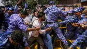 NSUI Protests Outside MP Raghavendra's Home Over NEET Paper Leak