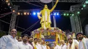 NTR Statue Becomes Focal Point Ahead of GHMC Elections in Telangana