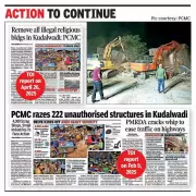 PCMC Demolishes 4 Unauthorised Religious Structures in Pune Overnight