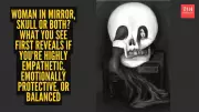 Personality Test: Skull or Woman in Mirror? What You See First Reveals Your Emotional Nature