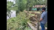 Pre-Monsoon Rains Trigger Severe River Erosion in Barak Valley, Damaging Roads and Homes