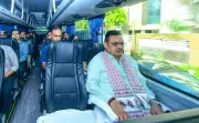 Rajasthan CM Bhajan Lal Sharma Travels by EV Bus to Promote Green Mobility