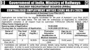 RRB ALP CEN 01/2026 Recruitment for 11,127 Assistant Loco Pilot Posts Announced