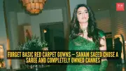 Sanam Saeed’s Emerald Saree at Cannes Sparks Comparisons to Aishwarya Rai