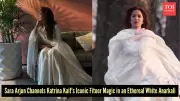 Sara Arjun Stuns in Pristine White Anarkali, Evoking Katrina Kaif's Fitoor Look