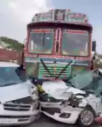 Six Injured in Multi-Vehicle Pile-Up on Nizamabad-Adilabad Highway