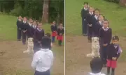 Stray Dog Joins School Assembly in Sikkim, Calmly Stands with Students