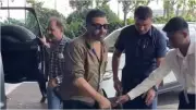 Sunny Deol's Gentlemanly Gesture for Wife Pooja Wins Hearts at Mumbai Airport