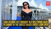 Tara Sutaria Stuns in Sleek Black Ensemble at Cannes 2026