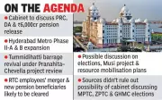 Telangana Cabinet to Discuss PRC, DA, Hyderabad Metro Phase II, and Tummidihatti Barrage
