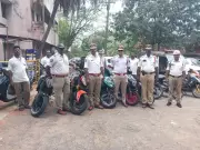 Ten Bikers Detained for Dangerous Stunts in Visakhapatnam Police Crackdown